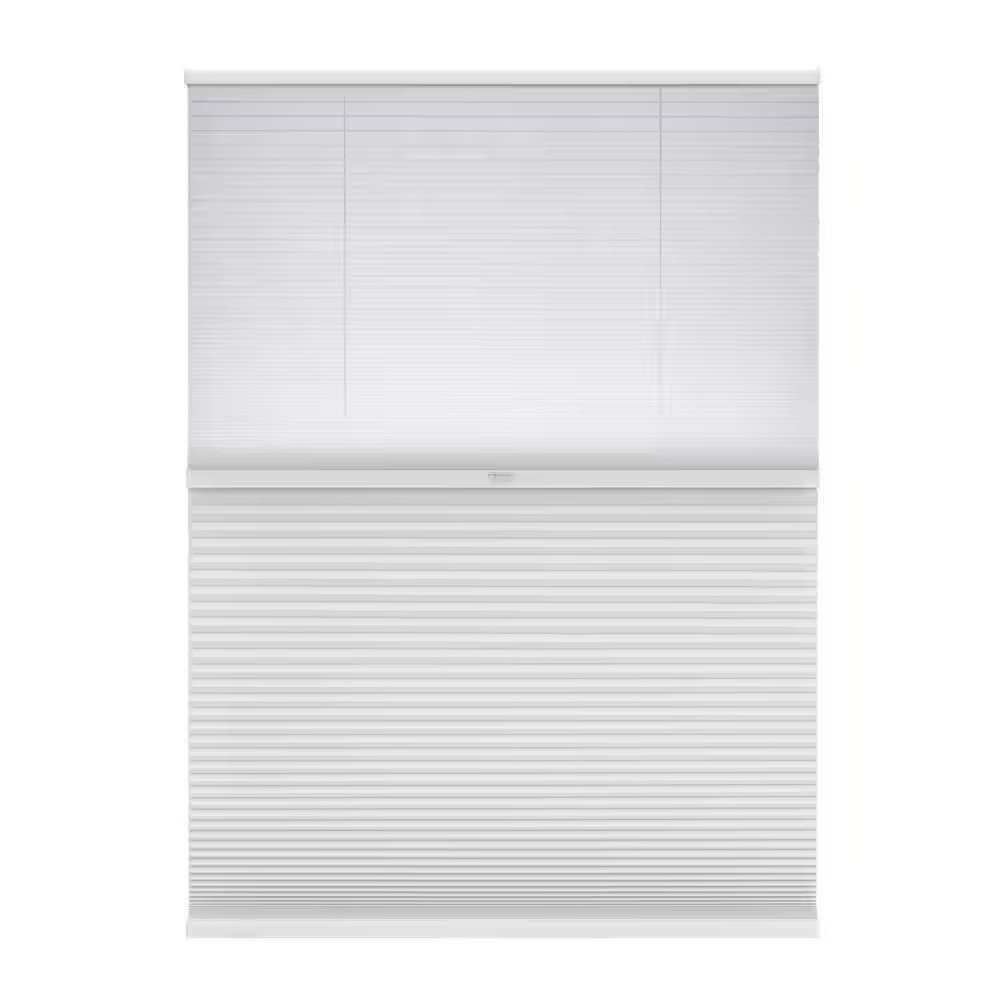 Snow Drift/Shadow White Day and Night Cordless Cellular Window Shades- 35 in W X