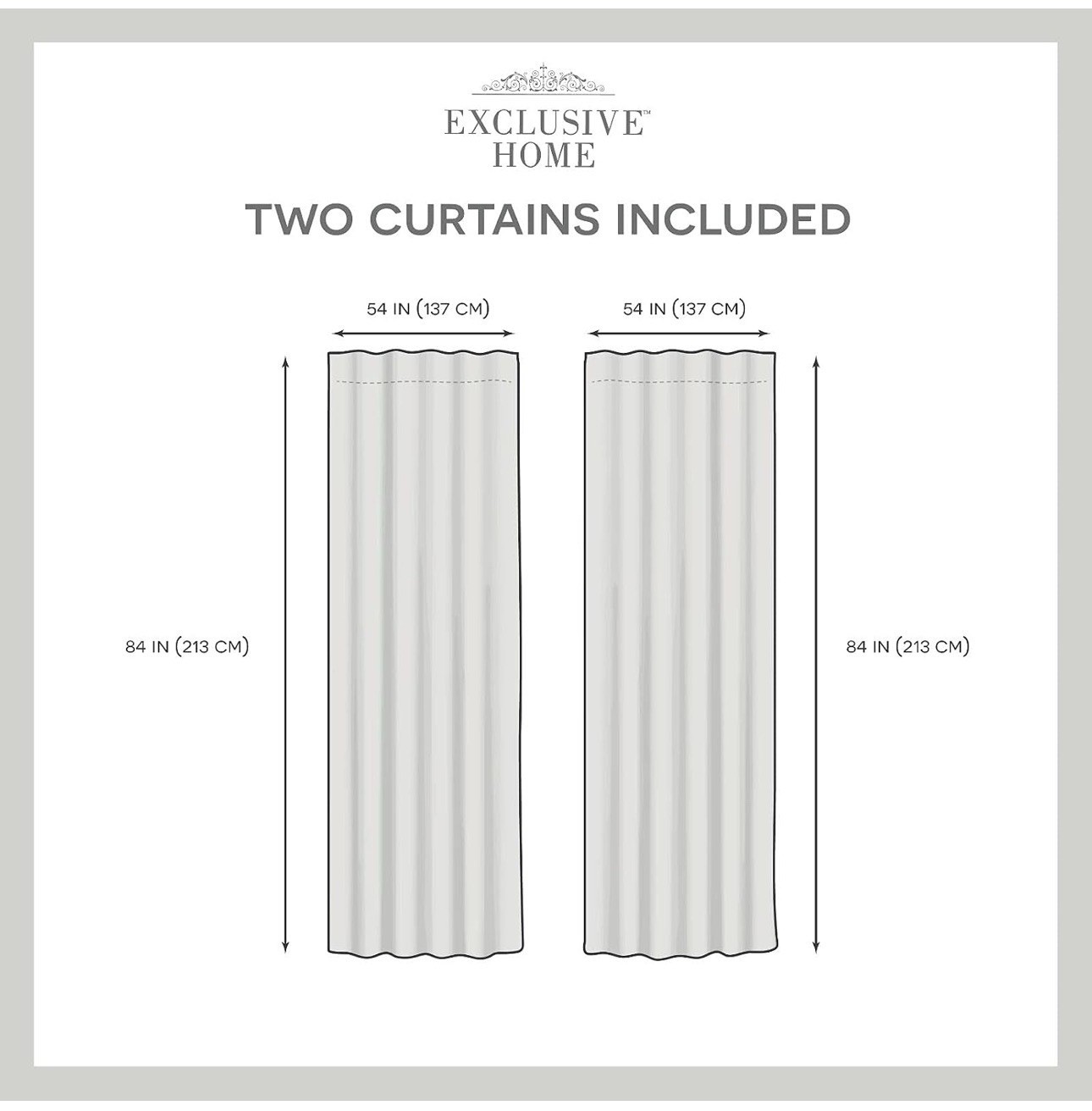 Exclusive Home Crescendo blackout lined thermal ombre tab top set 54 x 84in