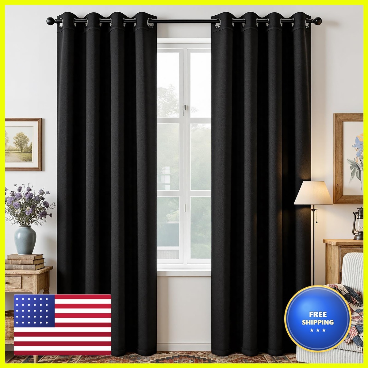 Joydeco Curtains For Bedroom 84 – Out Curtains Grommets Thermal Insulated Room