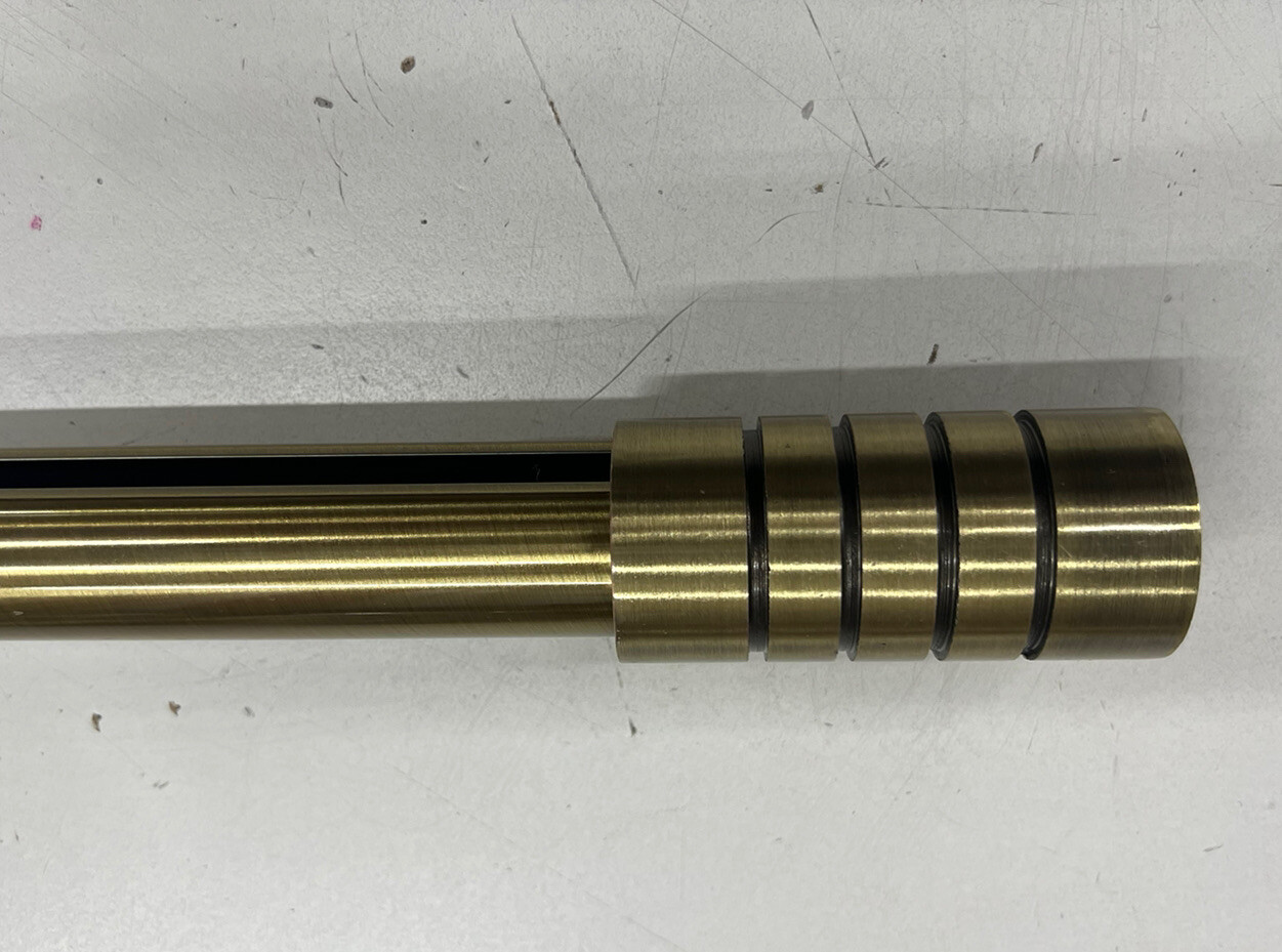 Sold By The Foot – Aluminum Rod Pole Curtain Drapery – 1 1/8” Rod Brass Color