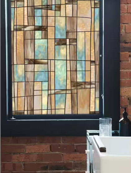 Artscape 24 in. x 36 in. City Lights Decorative Window Film Stainglass Look New