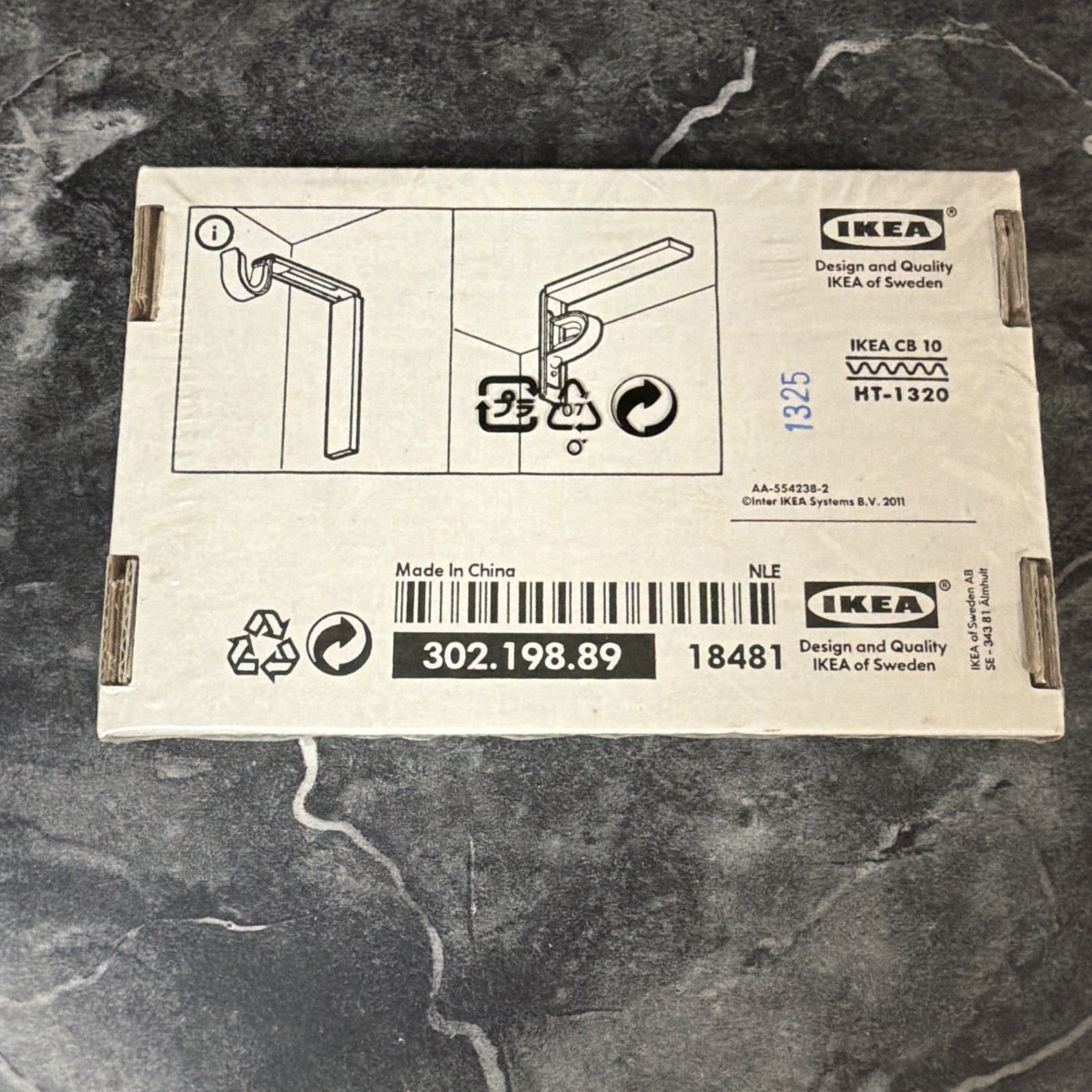 IKEA BETYDLIG Curtain Wall Ceiling Bracket Rod Holder 302.198.89 White