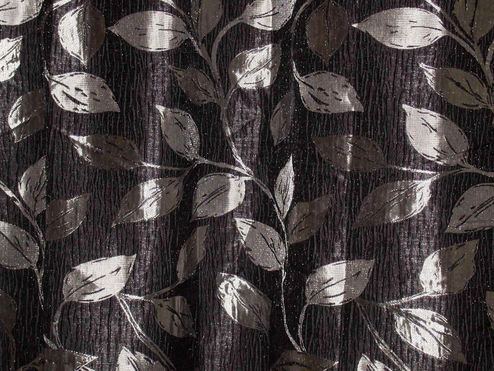 1 Panel Royal Tradn Charlotte Jacquard Drapes 52Wx108L Ea Panel Silver Black NEW