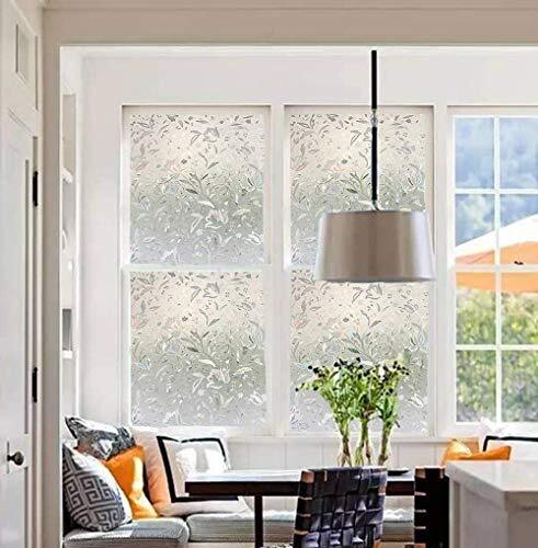 Window Film, Decorative Window Privacy Film, 3D Stained 17.5 x 78.7 Inch 3d