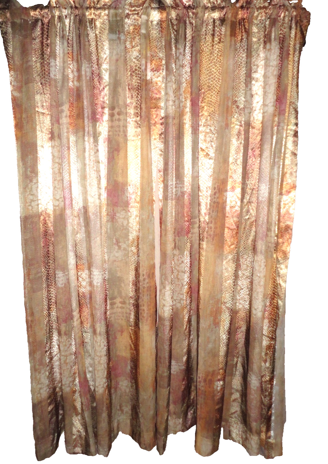 CHAPEL HILL MADAGASCAR SPICE GOLD SEMI-SHEER (2) CURTAINS PANELS SET 53X85