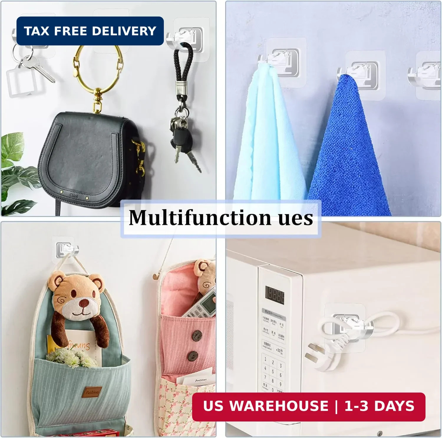 Codoule Self Adhesive No Drill Adjustable Curtain Rod Holder Hooks Brackets, Nai