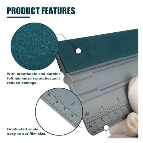 Vinyl Wrap Squeegee, Window Tint Squeegee Installation Tool with Ruler 10 Inch