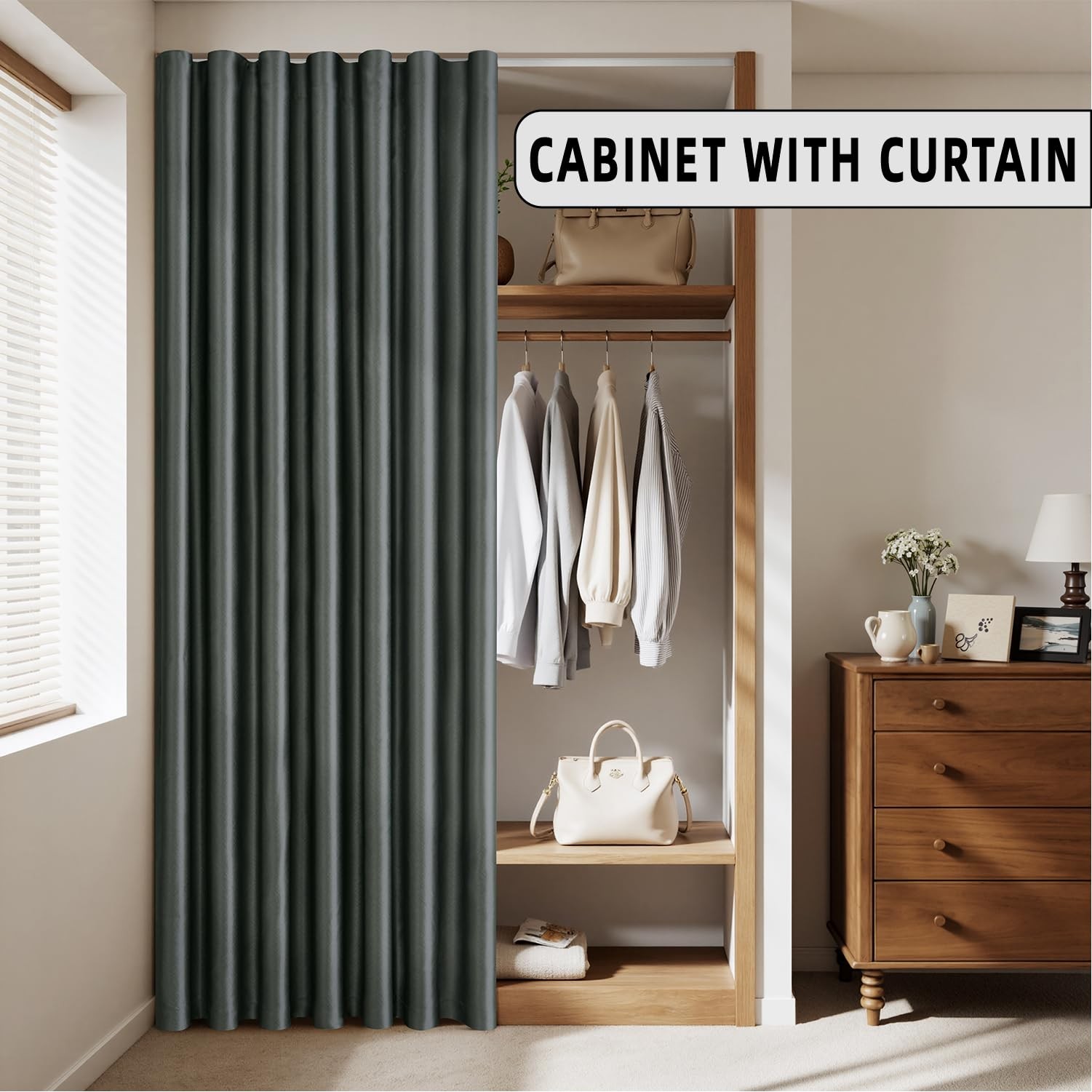 100% Blackout Room Divider Curtains, Extra Wide Ceiling Panel Sound Proof The…