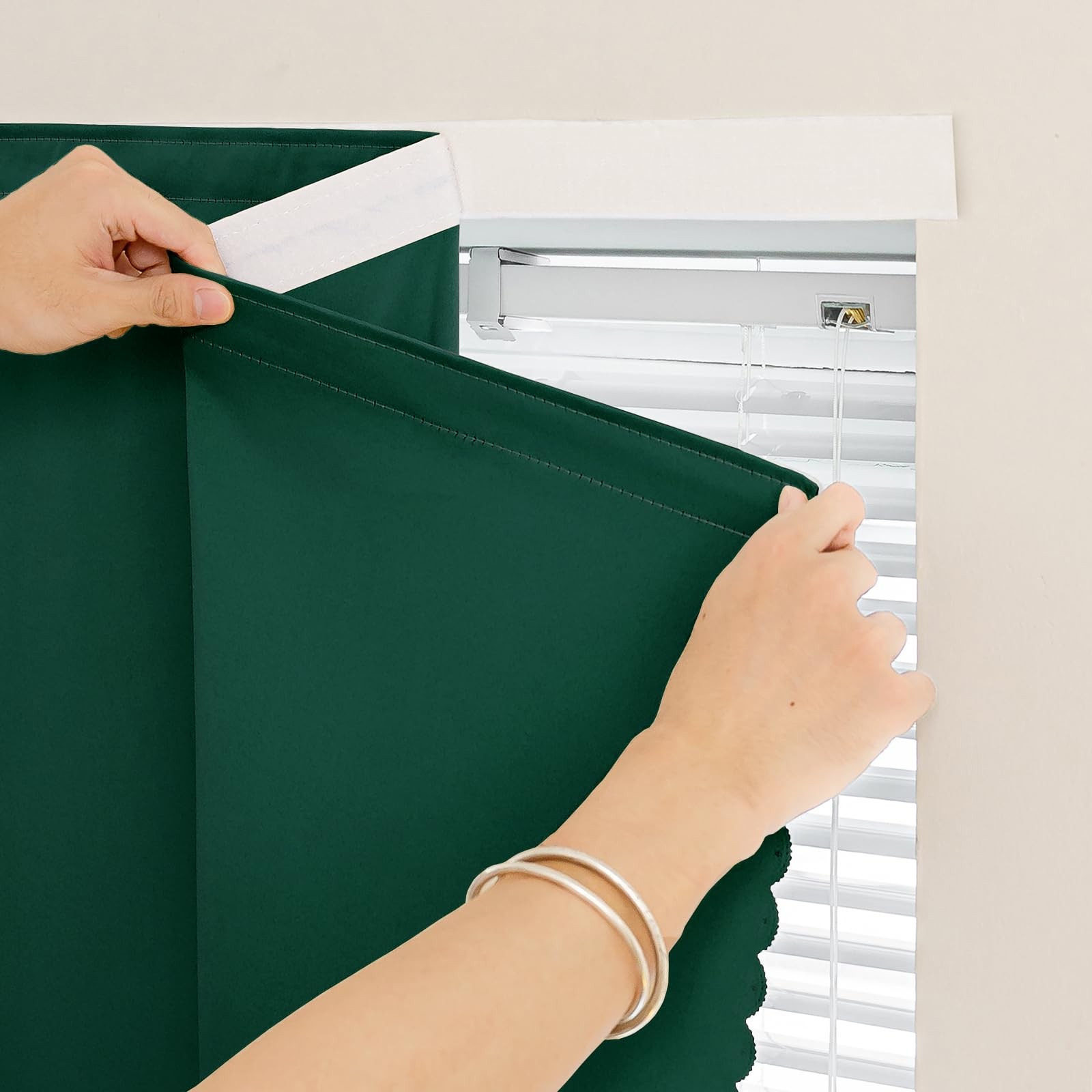 Jilron Blackout Curtain Dark Green 59x71in 1pc