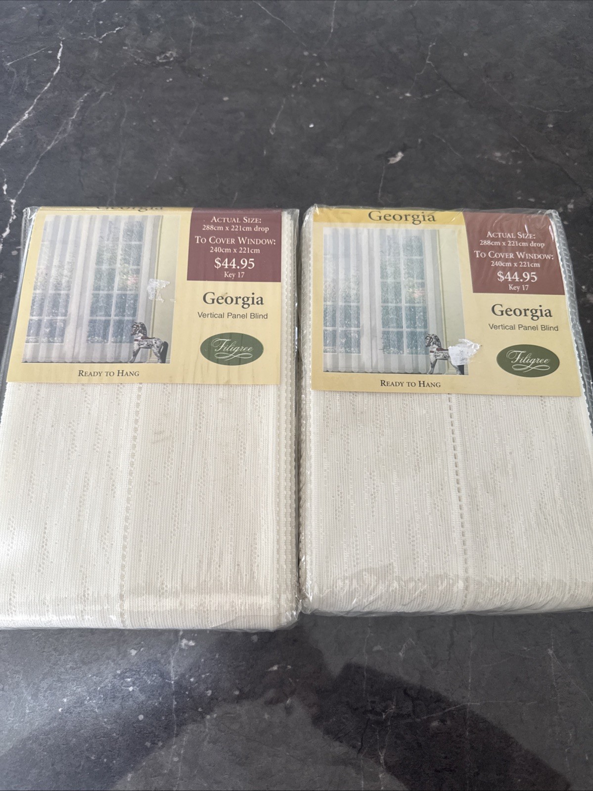 Set of 2 Filigree Georgia 288cm X 221 Drop-vertical Panel Drop Ready To Hang NEW
