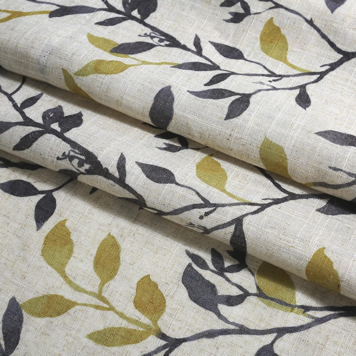 Tree Leaves Linen Kitchen Valance, Small Window Curtain Valance,54*18 Inch