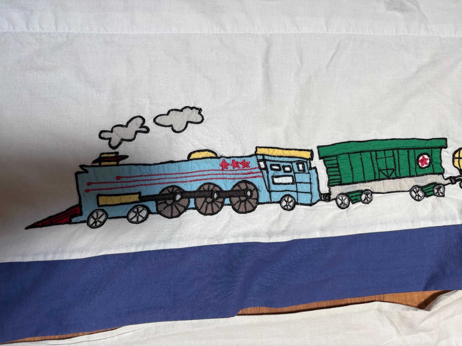 The Company Store Train Valances(Set of 2) for bedroom-measure app. 42×14 inches