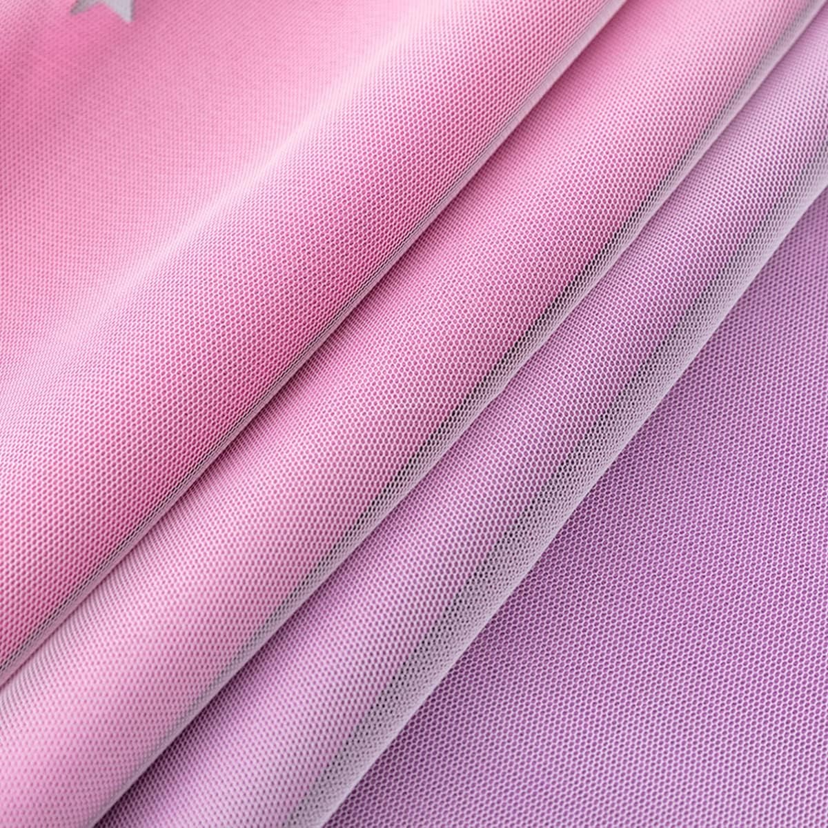 Princess Pink & Purple Star Cutout Blackout Curtain (1 Panel, 34″x63″)