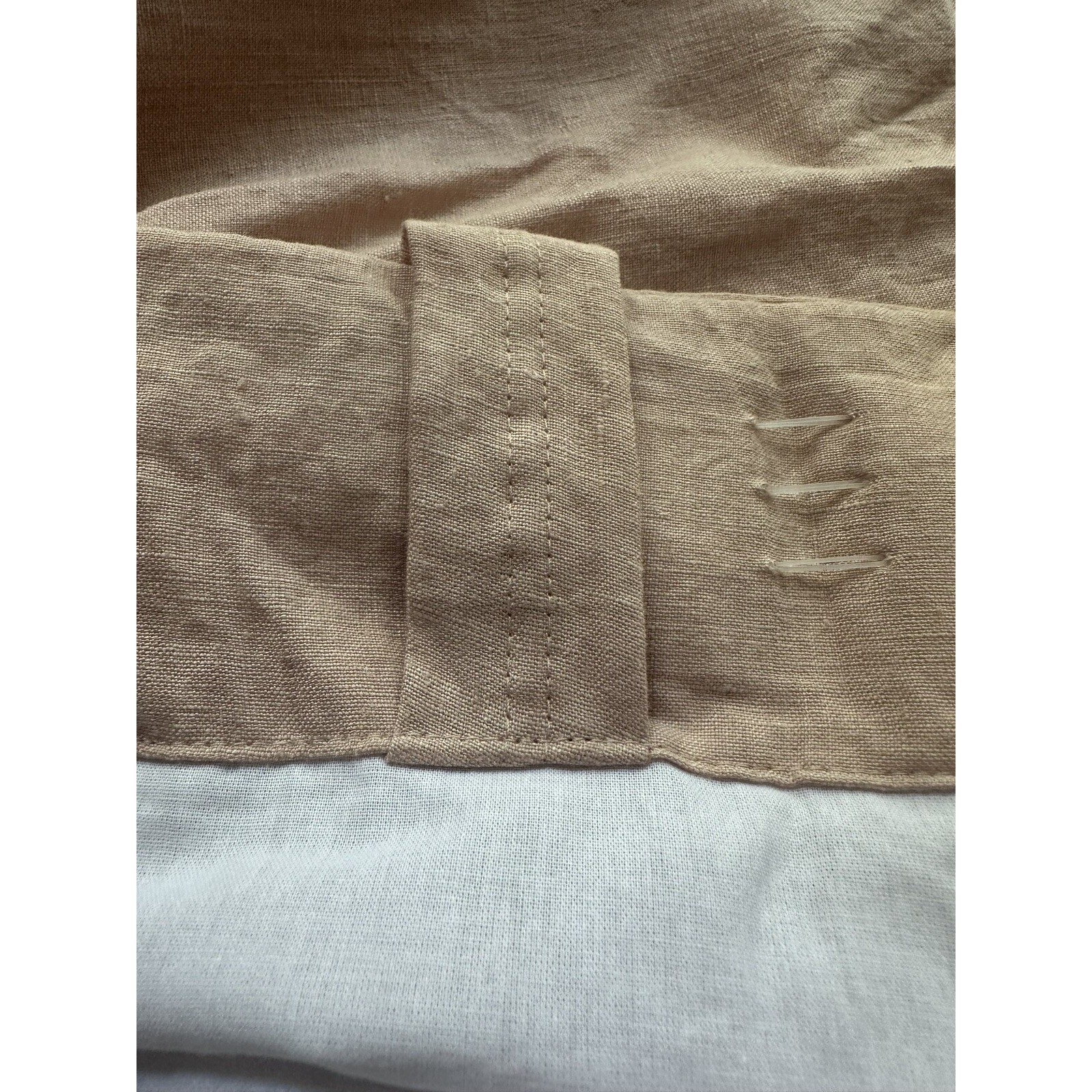 Pottery Barn Belgian Flax Linen 1 Single Drape Soft Lined 50×96” One Peach Blush