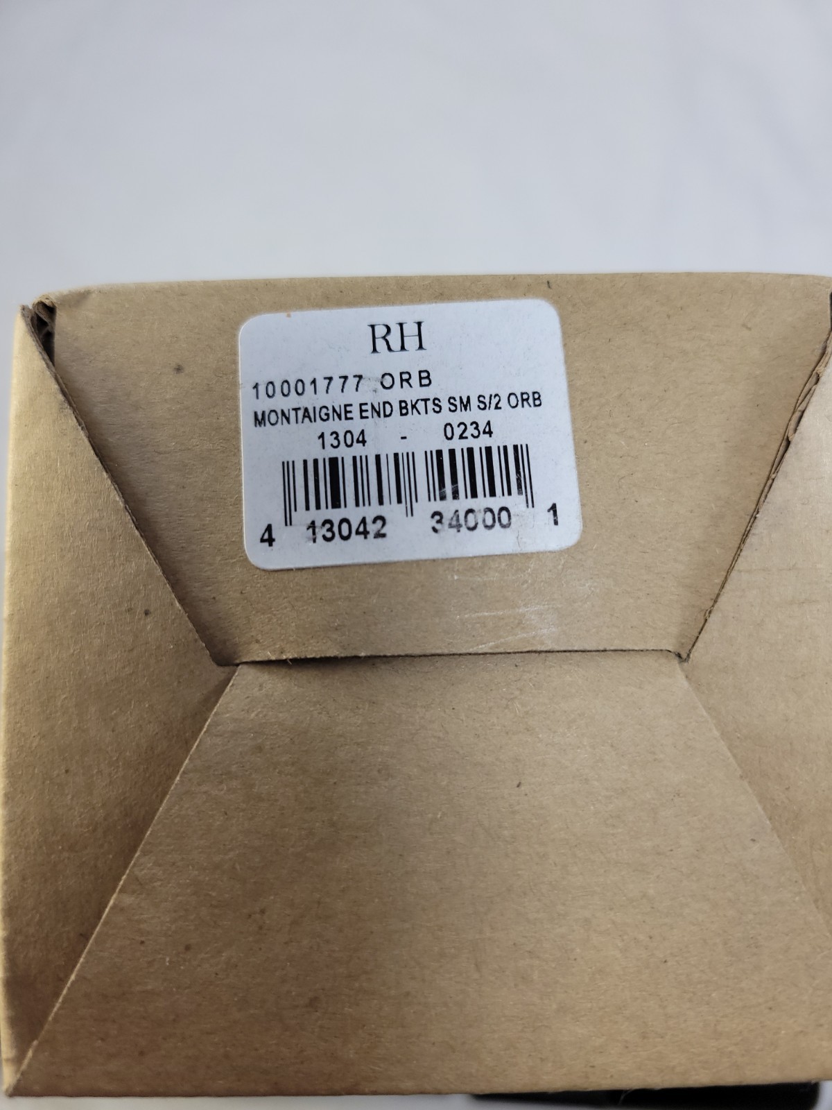 Set of 2Restoration Hardware Montaigne End Brackets Small Black for 1/4 in Rods