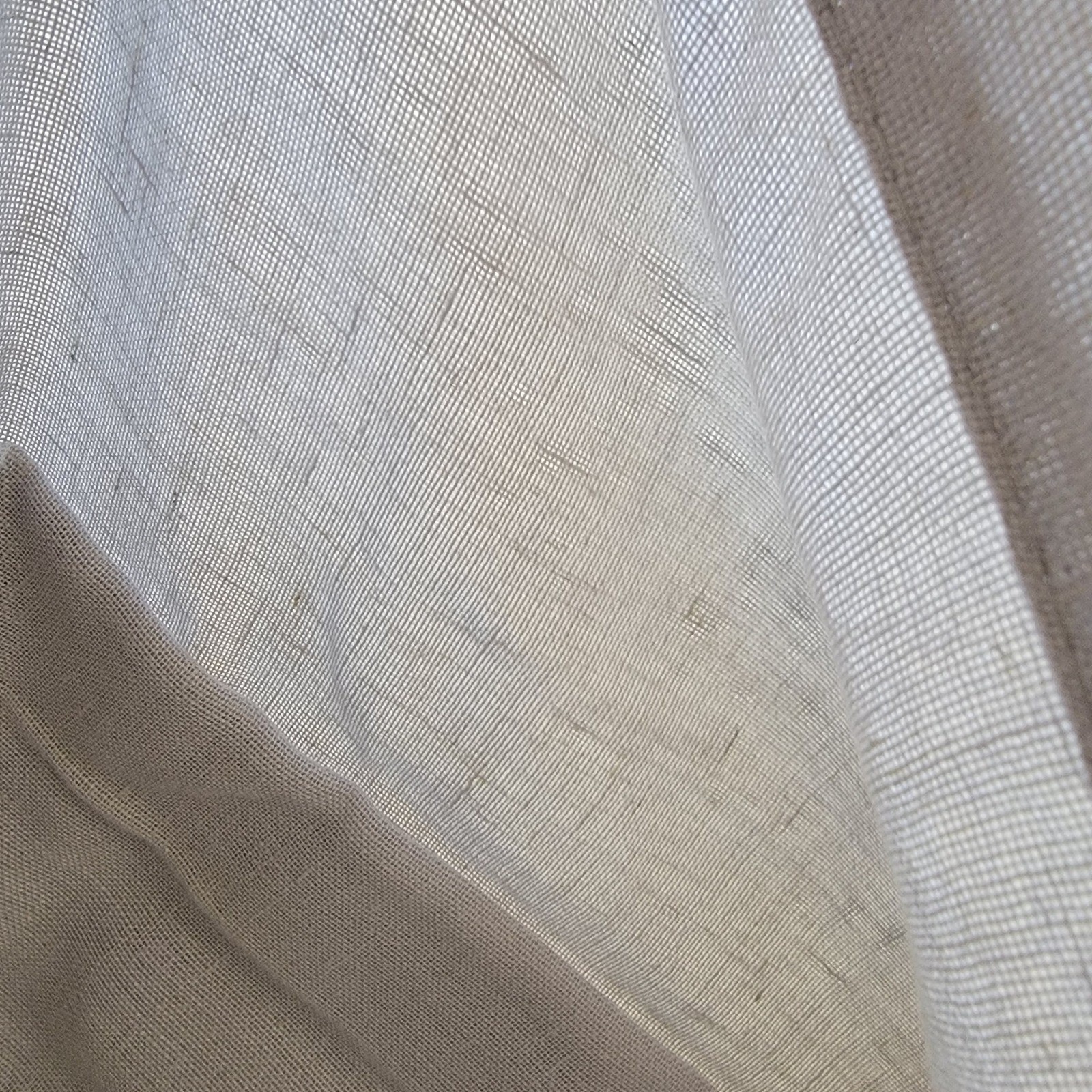 H VERSAILTEX Light Gray Linen Blend Curtain Panels 29″x36″ 2 Panel Pocket Drapes