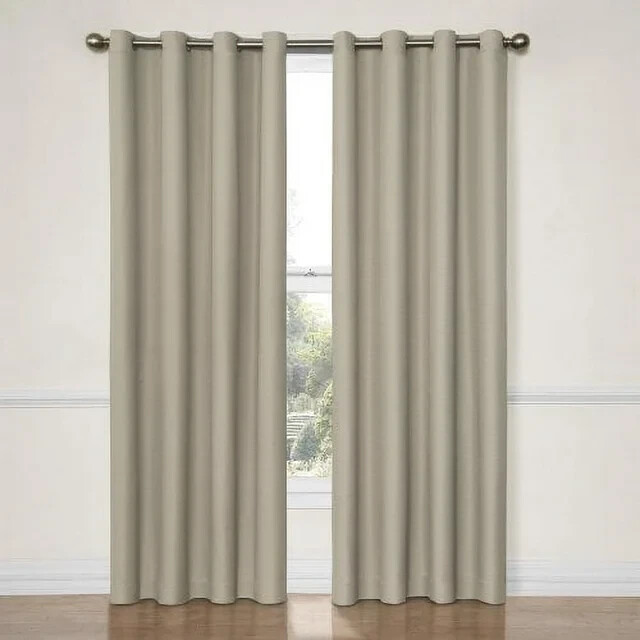 52″x63″ String Dane Grommet Curtain Panel, Blackout, Single Panel, Eclipse