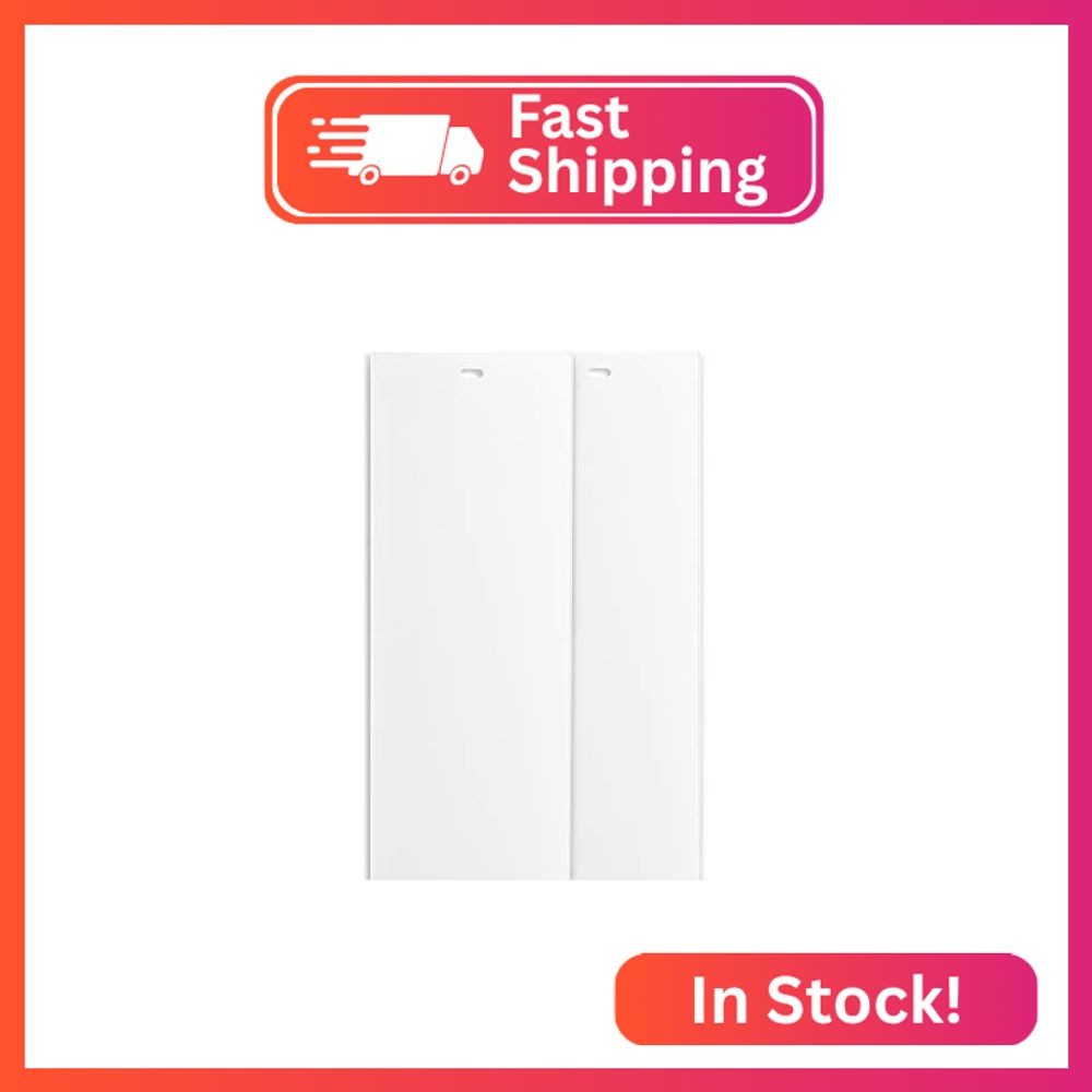 DALIX PVC Veritcal Blind Replacement Slats Curved Smooth White 94.5 x 3.5 (2-Pac