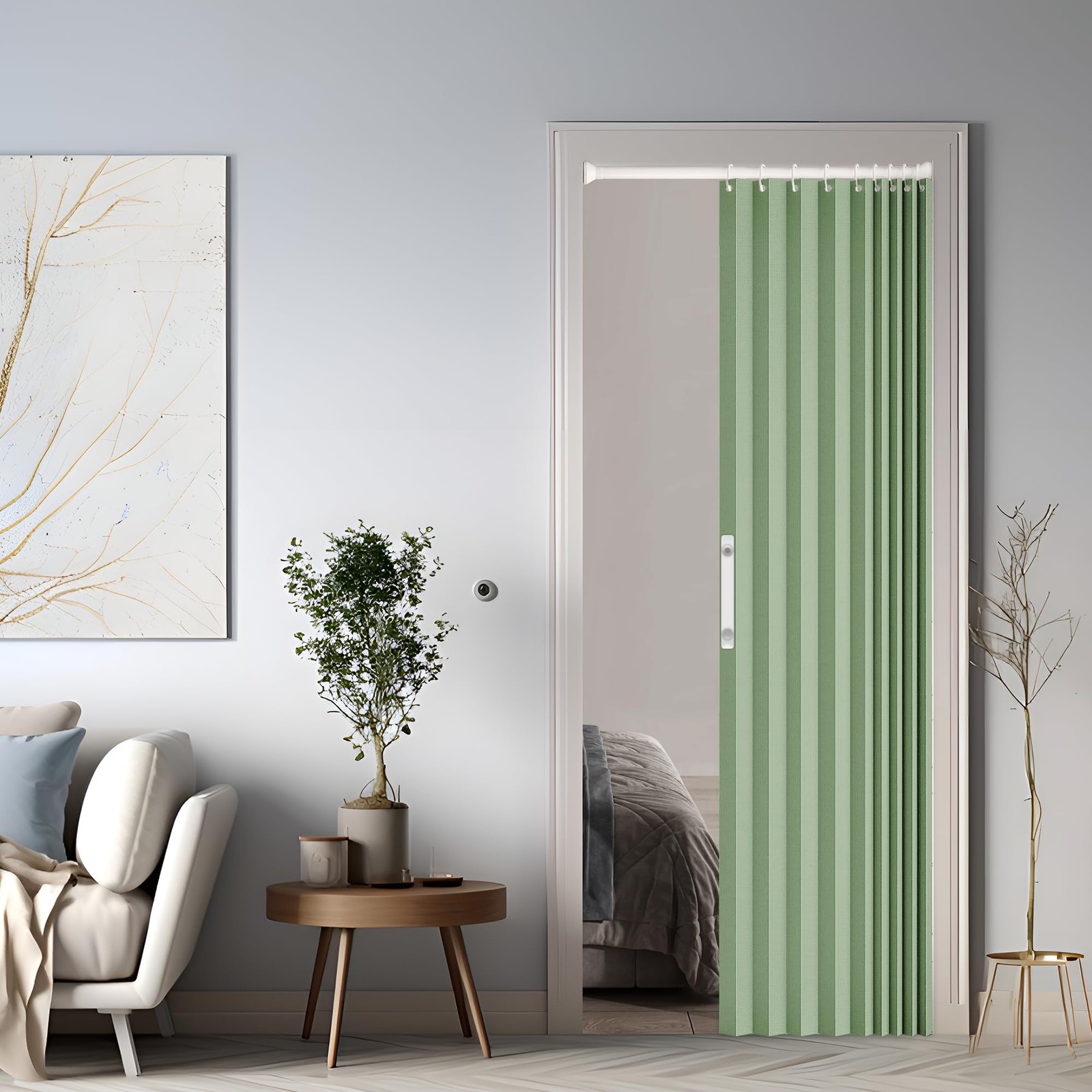 Magnetic Blackout Door Curtain, Foldable Room Divider, Suitable for Bathroom/…