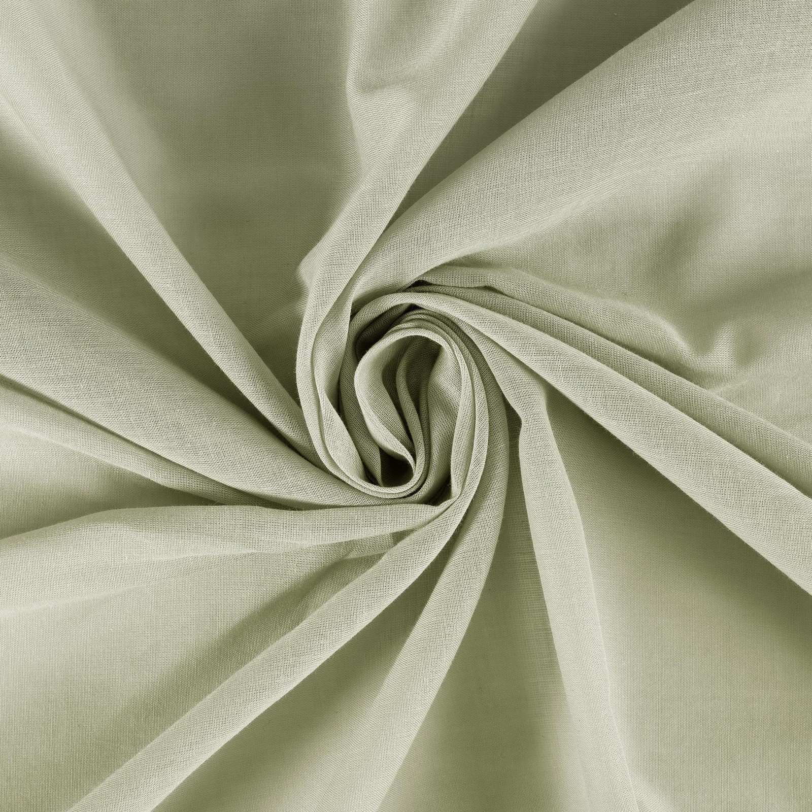 Moss Green Cotton Sheer Curtain 50 x 63 Light Filtering Panel for Home Decor
