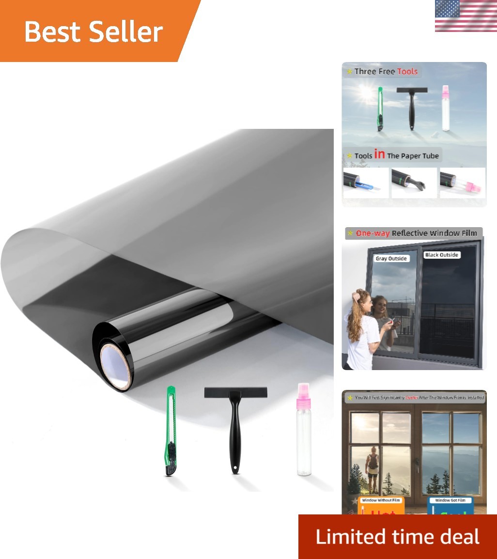 PET Window Tint – Explosion-Proof Privacy Film with Installation Tools Included