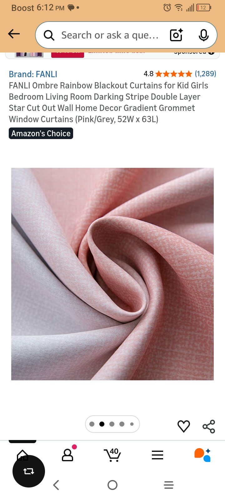 Pink And Grey Ombre Curtains