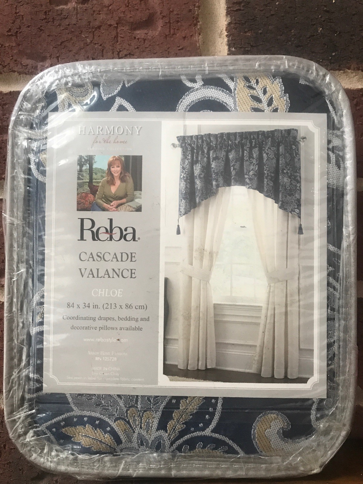 Reba Hampton Chloe One Cascade Valance 84′ X 34′ New