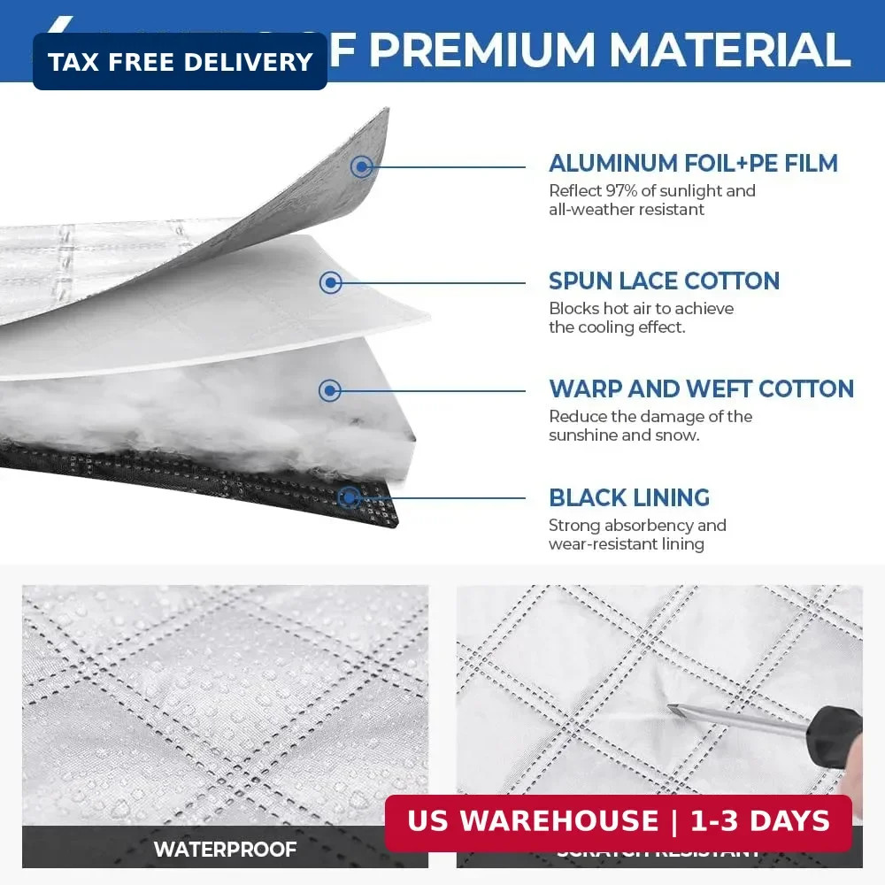 BougeRV RV Windshield Window Snow Cover for Class C Ford E450 1997-2026 Motorhom