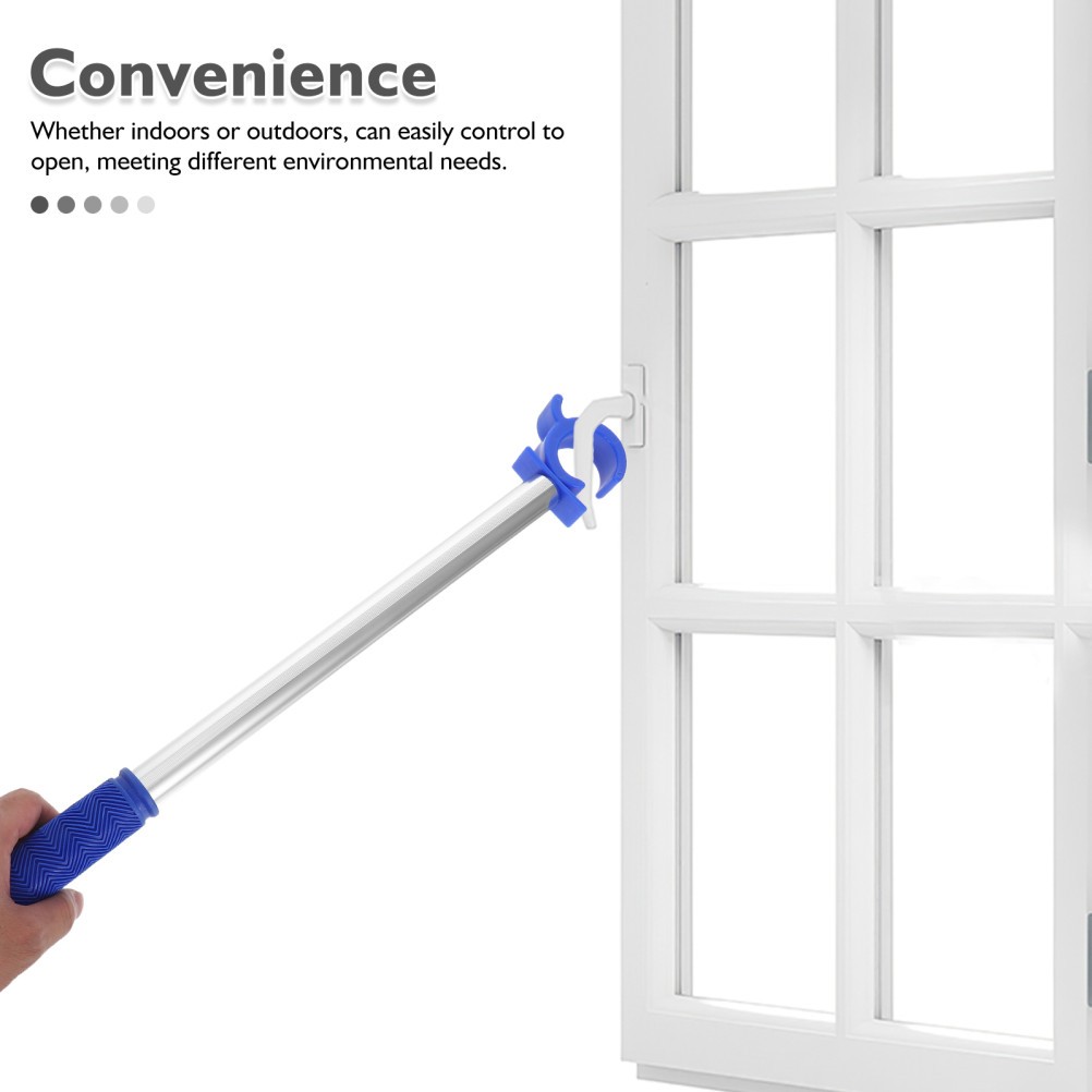 3Pcs Heavy Duty Window Pole Opener Telescopic Pull Rod Durable for Home Use
