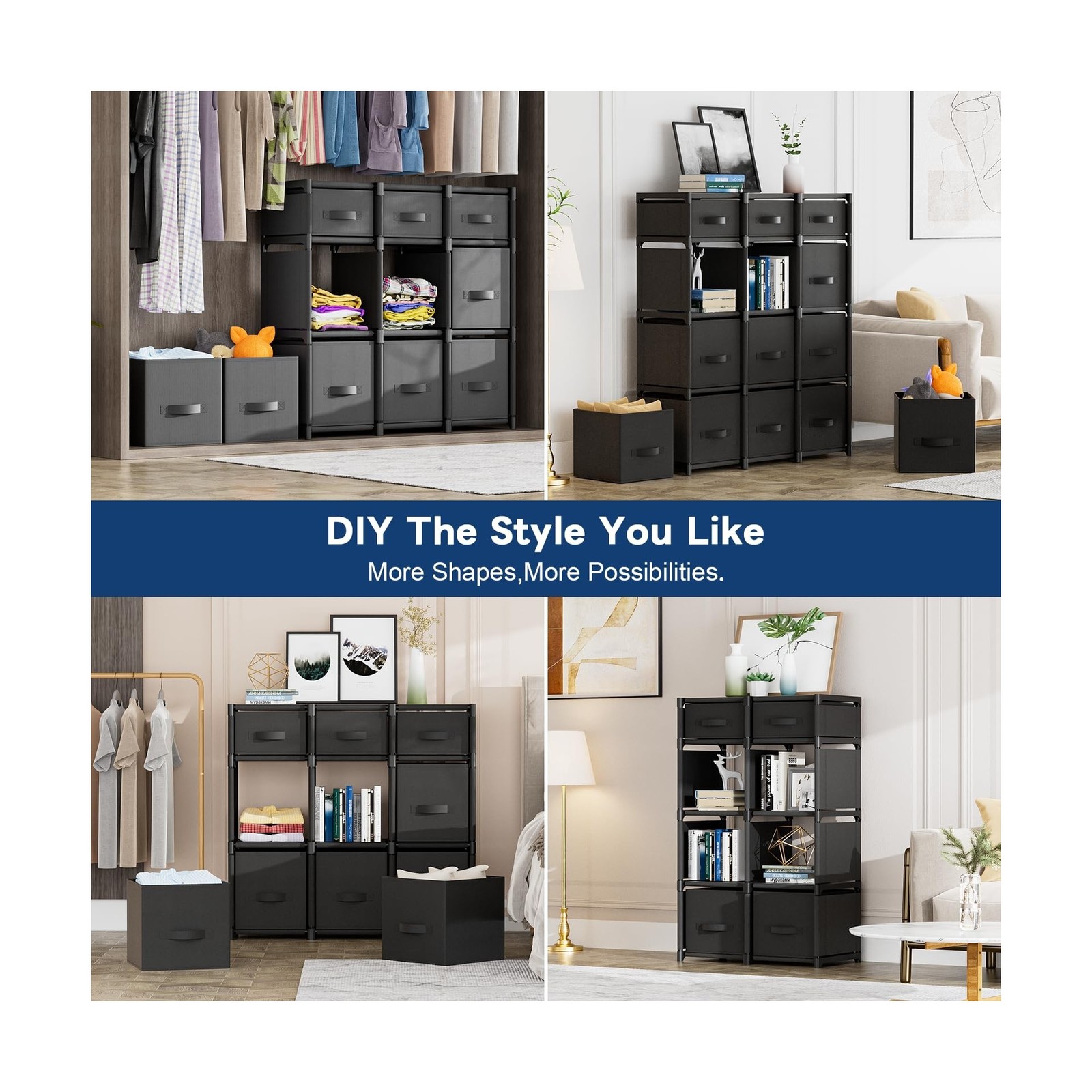 Mavivegue 9 Cube Storage Organizer, Closet Organizers and Storage, Cube Stora…