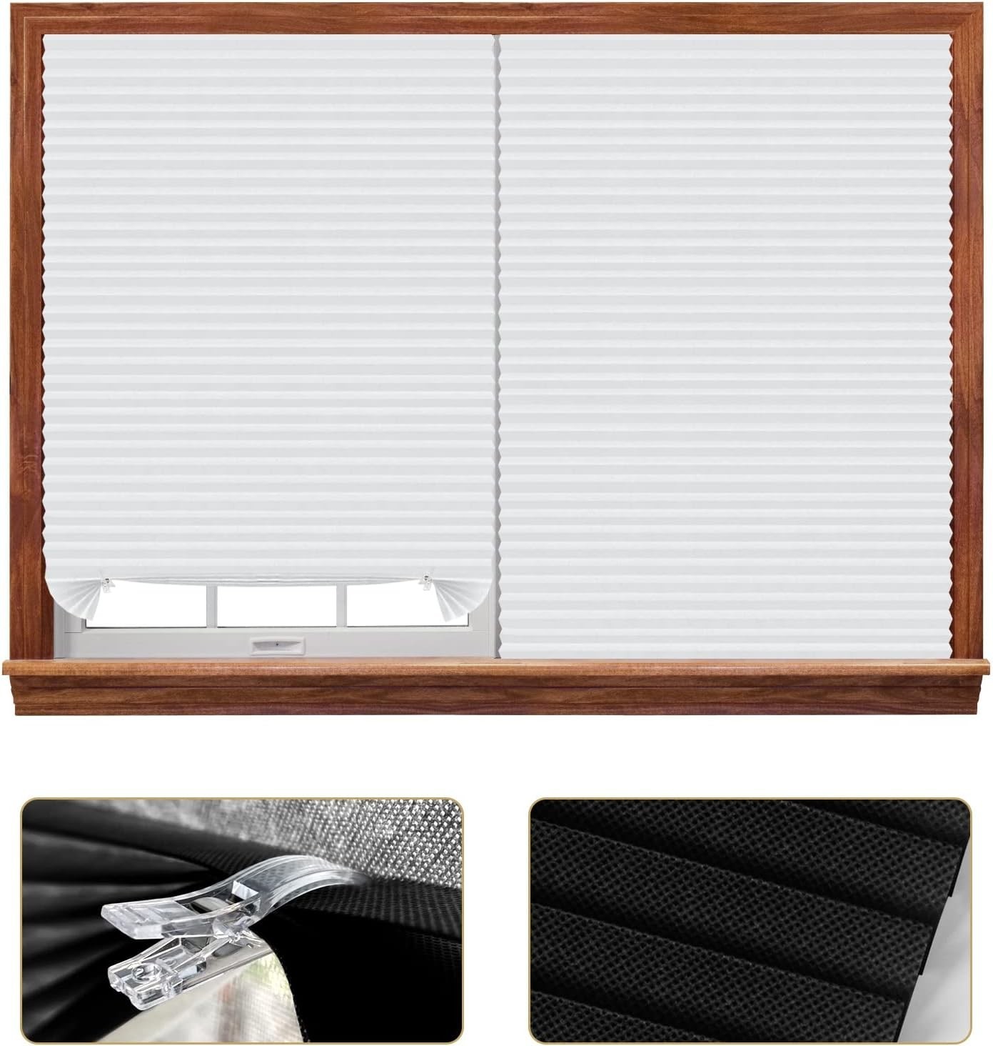 Stick On Blinds for Windows, No Drill Blinds Temporary Window Blinds No Drill…