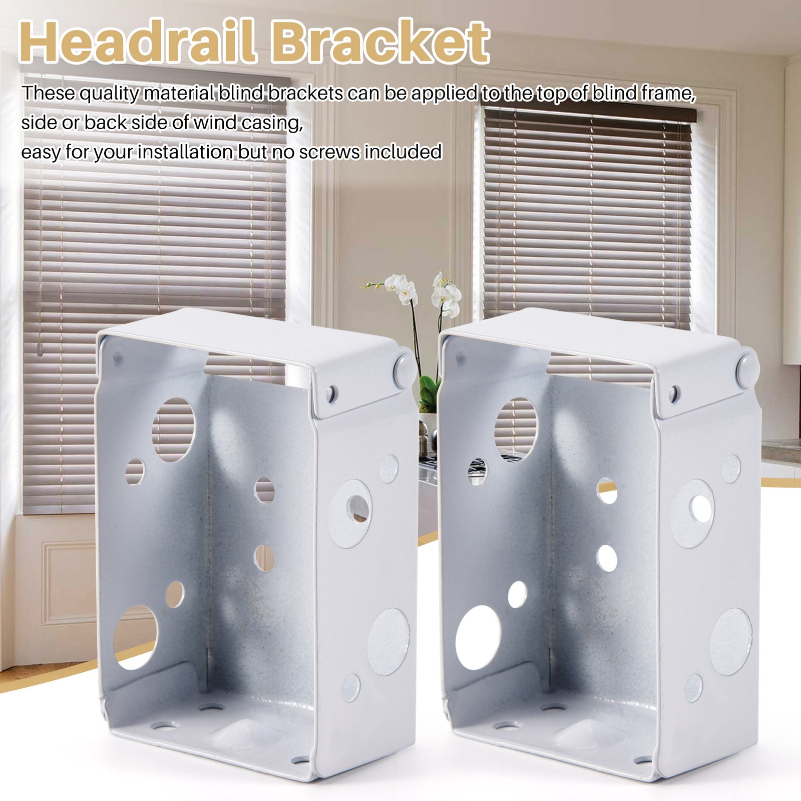 4 Pieces Blind Brackets 2 Inch Low Profile Box Mounting Bracket for5774