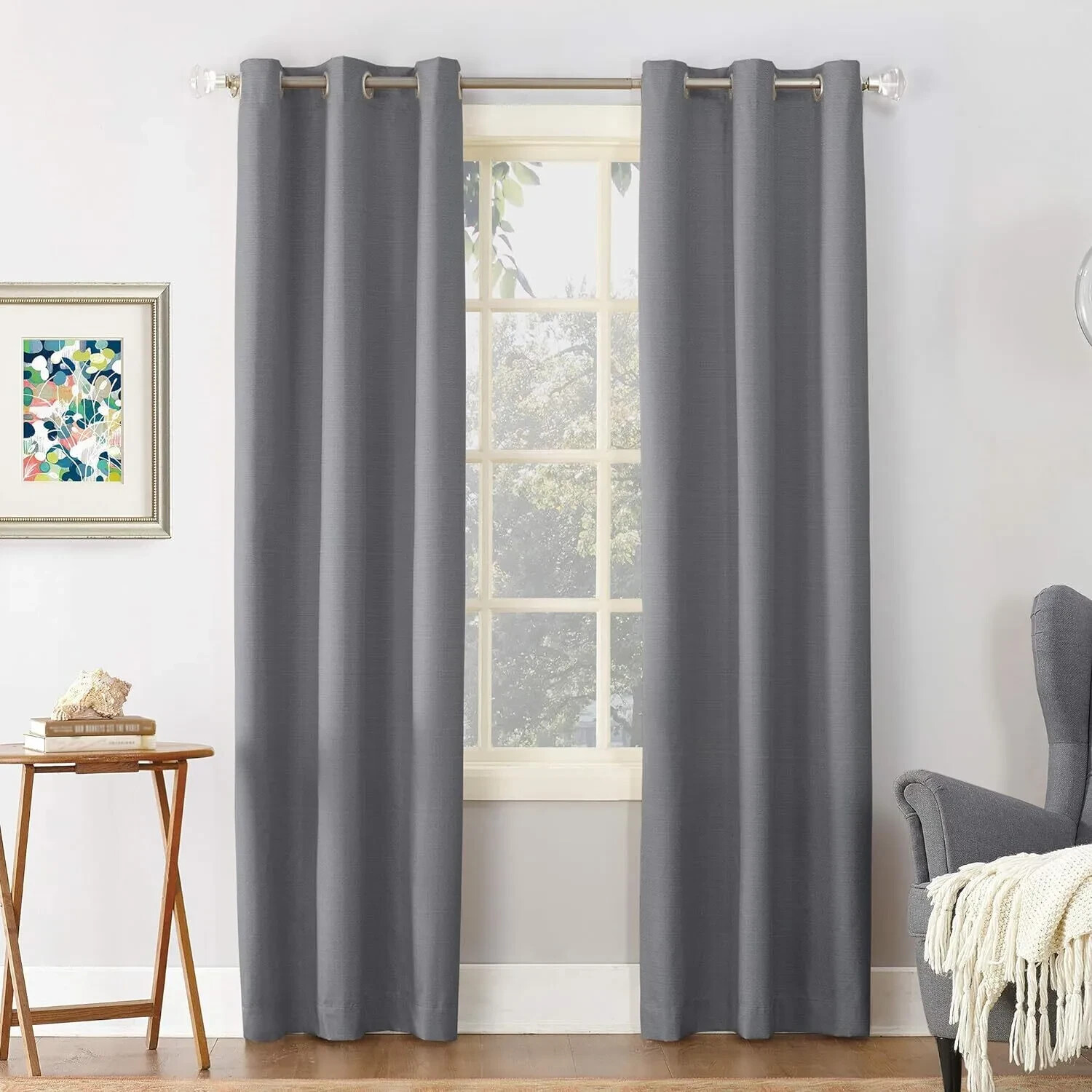 Sun Zero Cooper Thermal Insulated Room Darkening Grommet Curtain Panel, 40 in x