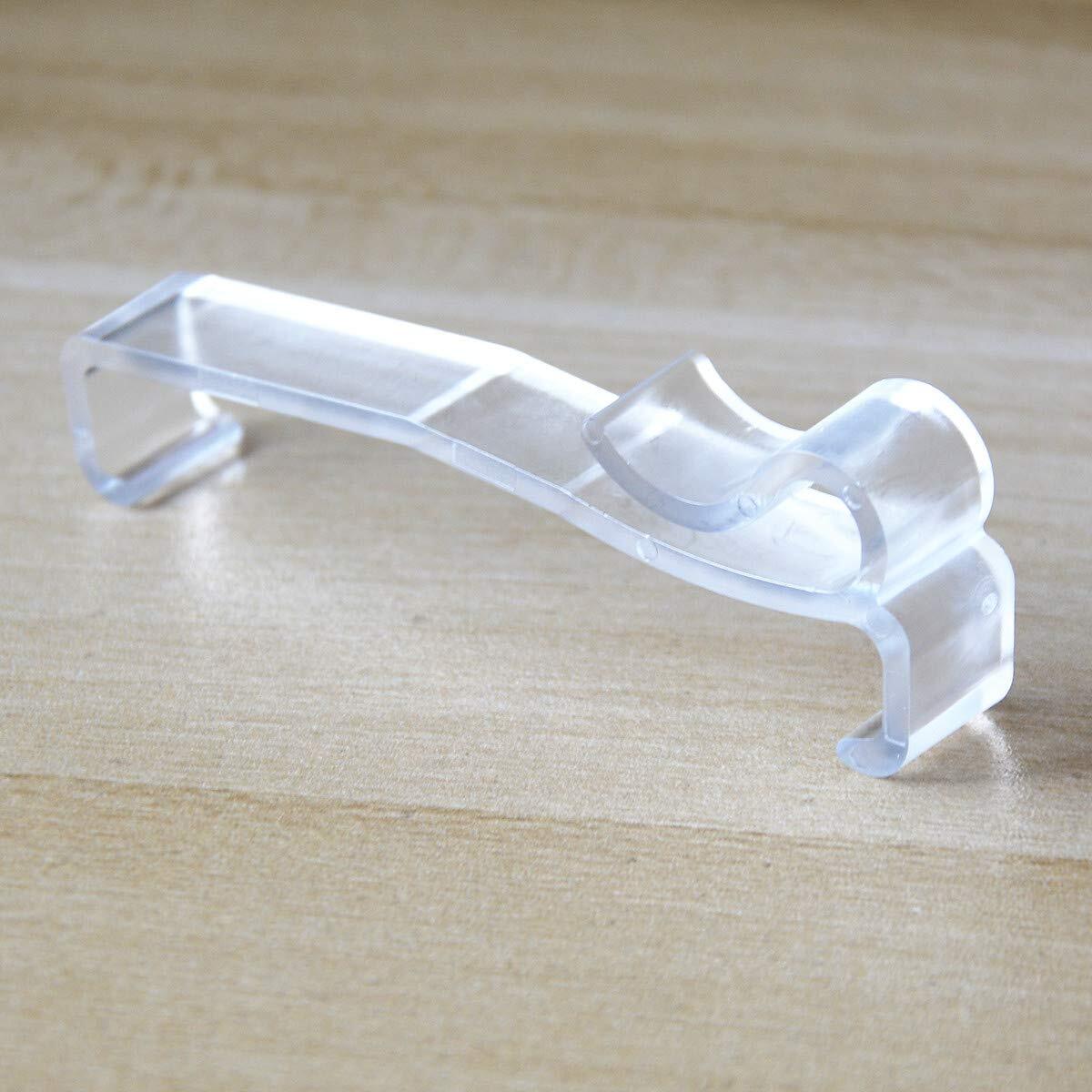 10 Pack 3 Inch Clear Plastic Window Blinds Valance Clips for Horizontal Blind
