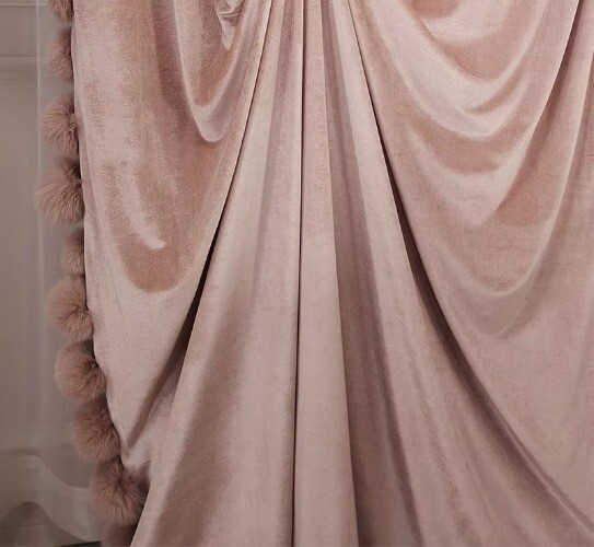 New French Luxury Velvet Curtains Room Princess High-end Villa Style Textured