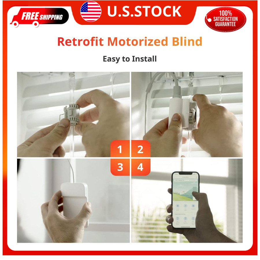 Motorized Blind Tilt Smart Electric Blinds Solar Bluetooth Light Sensor