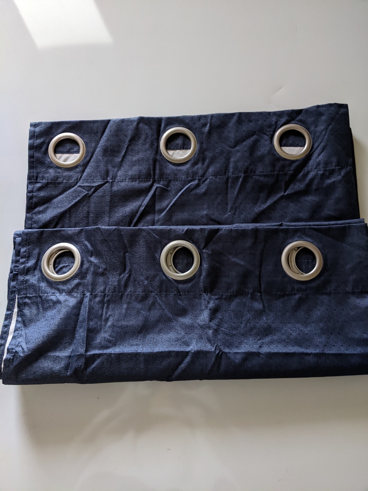 Sun Zero Navy Blue Grommet Blackout Curtains Set of 2 40 x 63″ New Without Box