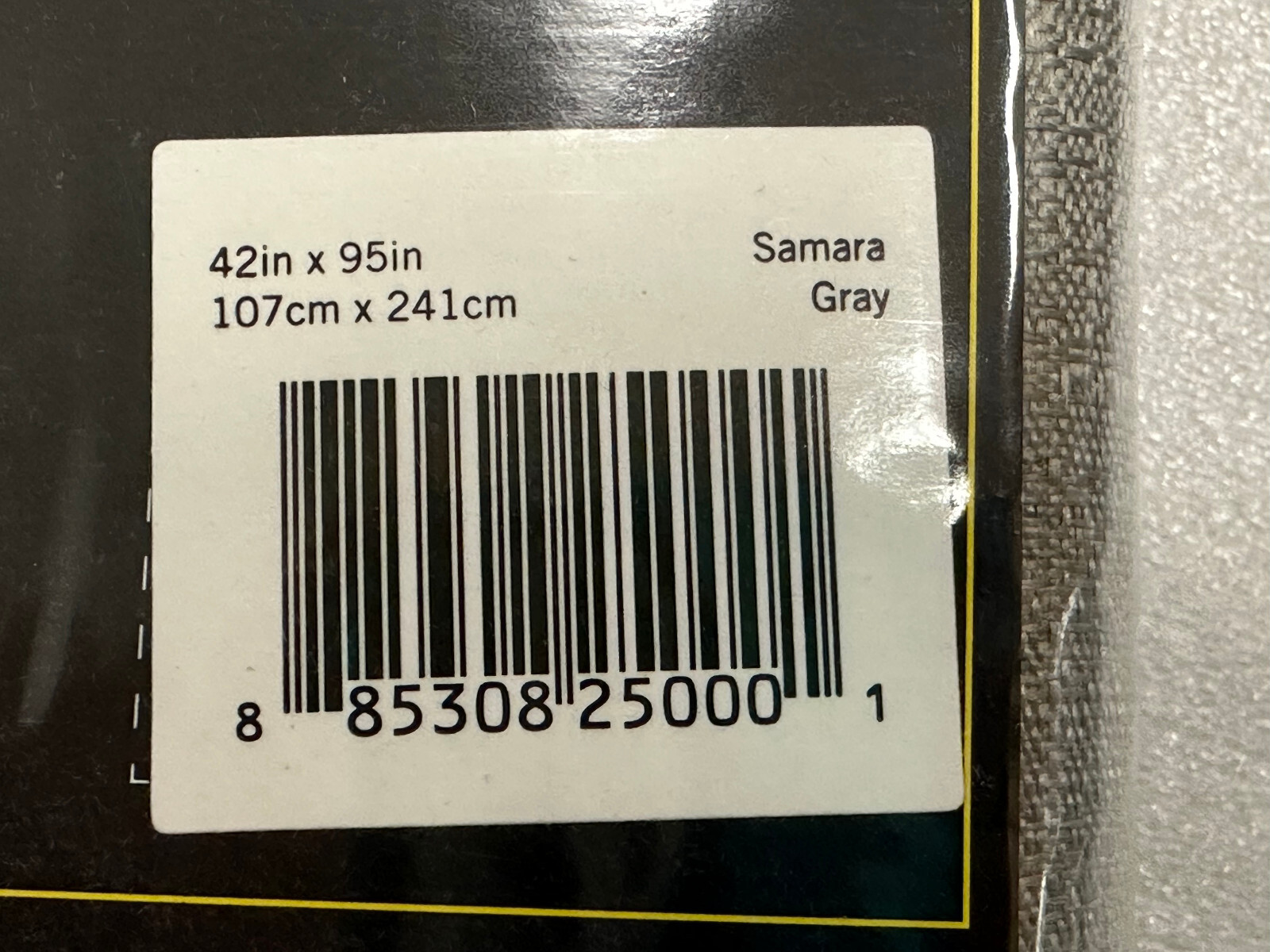 NEW (2 PACK) ECLIPSE SAMARA BLACKOUT ONE ROD POCKET PANEL 42″ X 95″ GRAY
