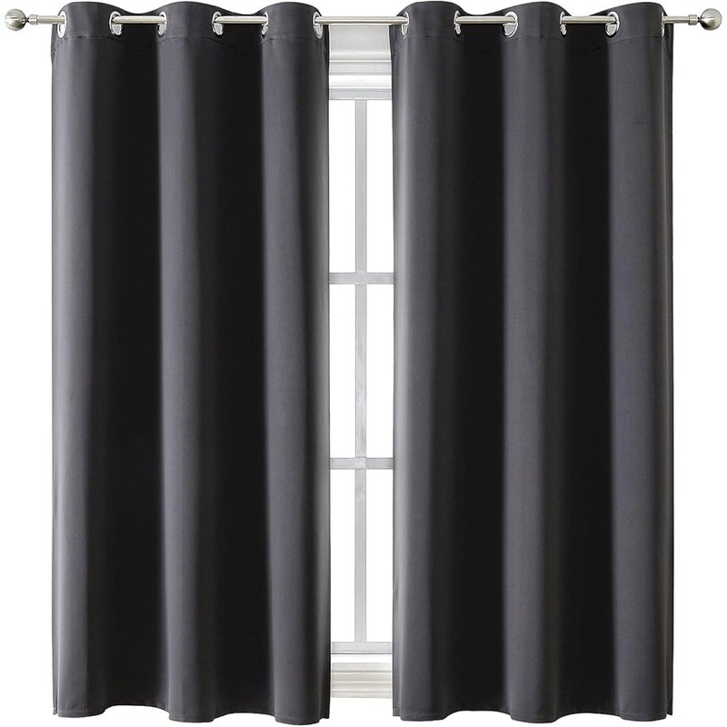 Blackout Curtains Noise Reducing Energy Saving Drapes Grommet Top Easy Install