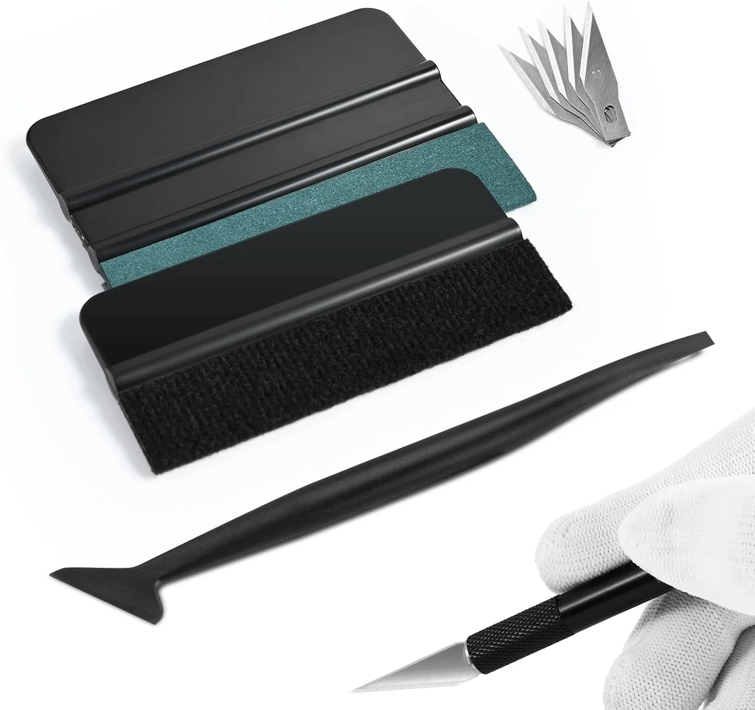NEWISHTOOL Car Window Tint Installation Kit – Vinyl Wrap Tools With Felt Squeege