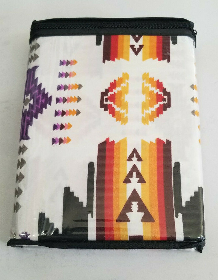 NU TRENDZ Navajo Print White/Multi Signature Collection Curtain 5 Piece Set