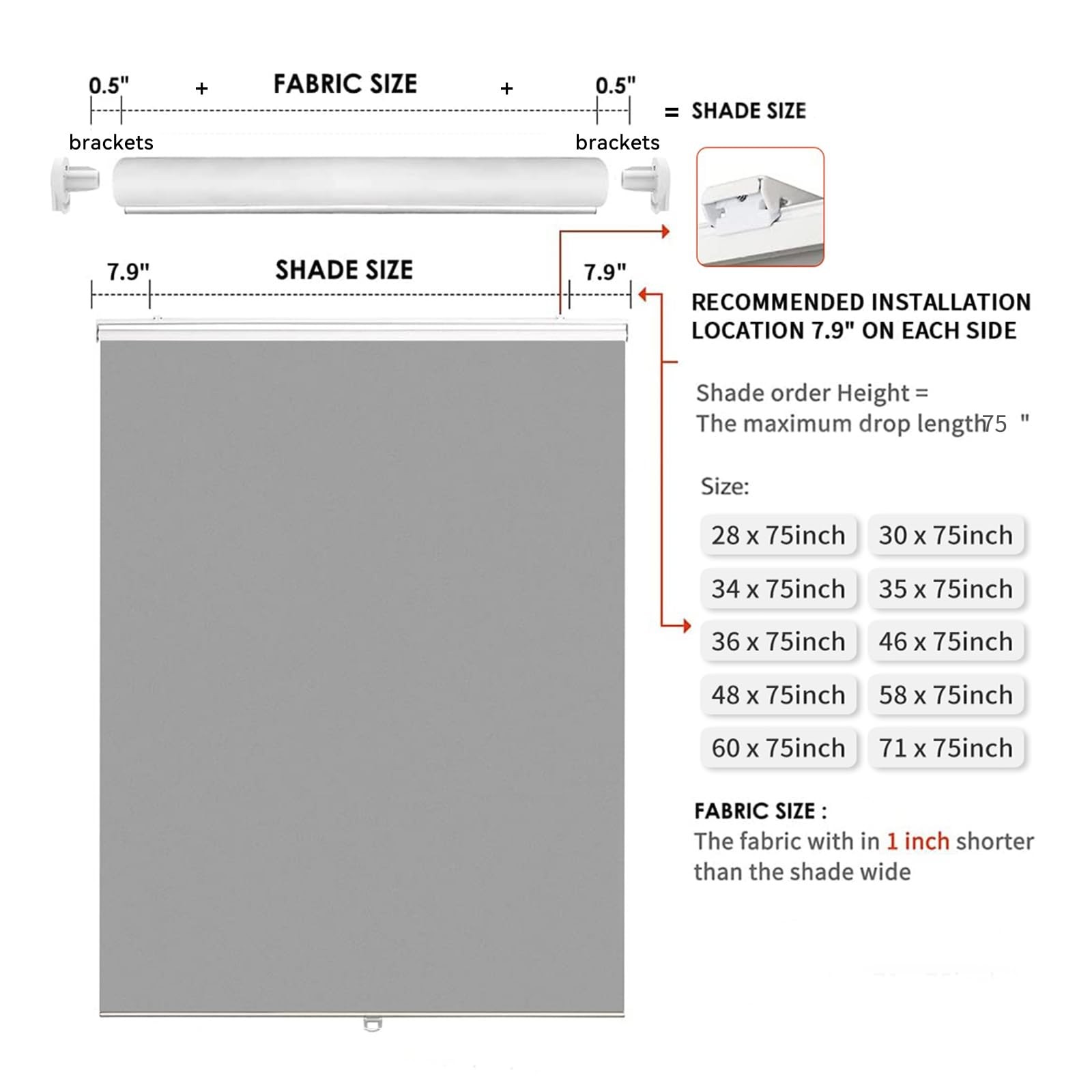 Joydeco Cordless Roller Shades Blackout Blinds For Windows Room Darkening