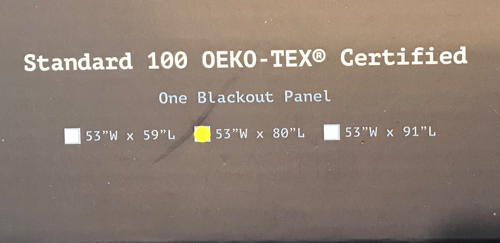 NIB OtterSpace Window Blackout Panel, 53″ wide x 80″ long