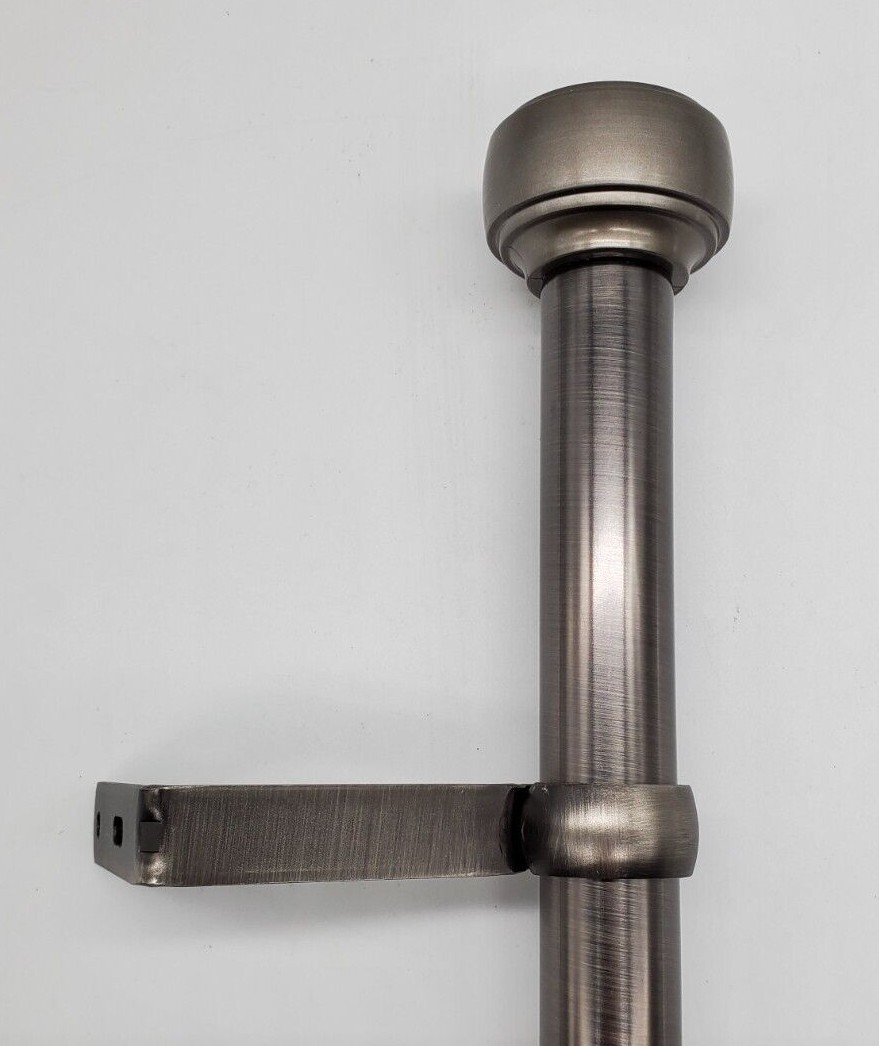 Capta 1″ Adjustable Curtain Rod – Pewter, 36″ – 72″
