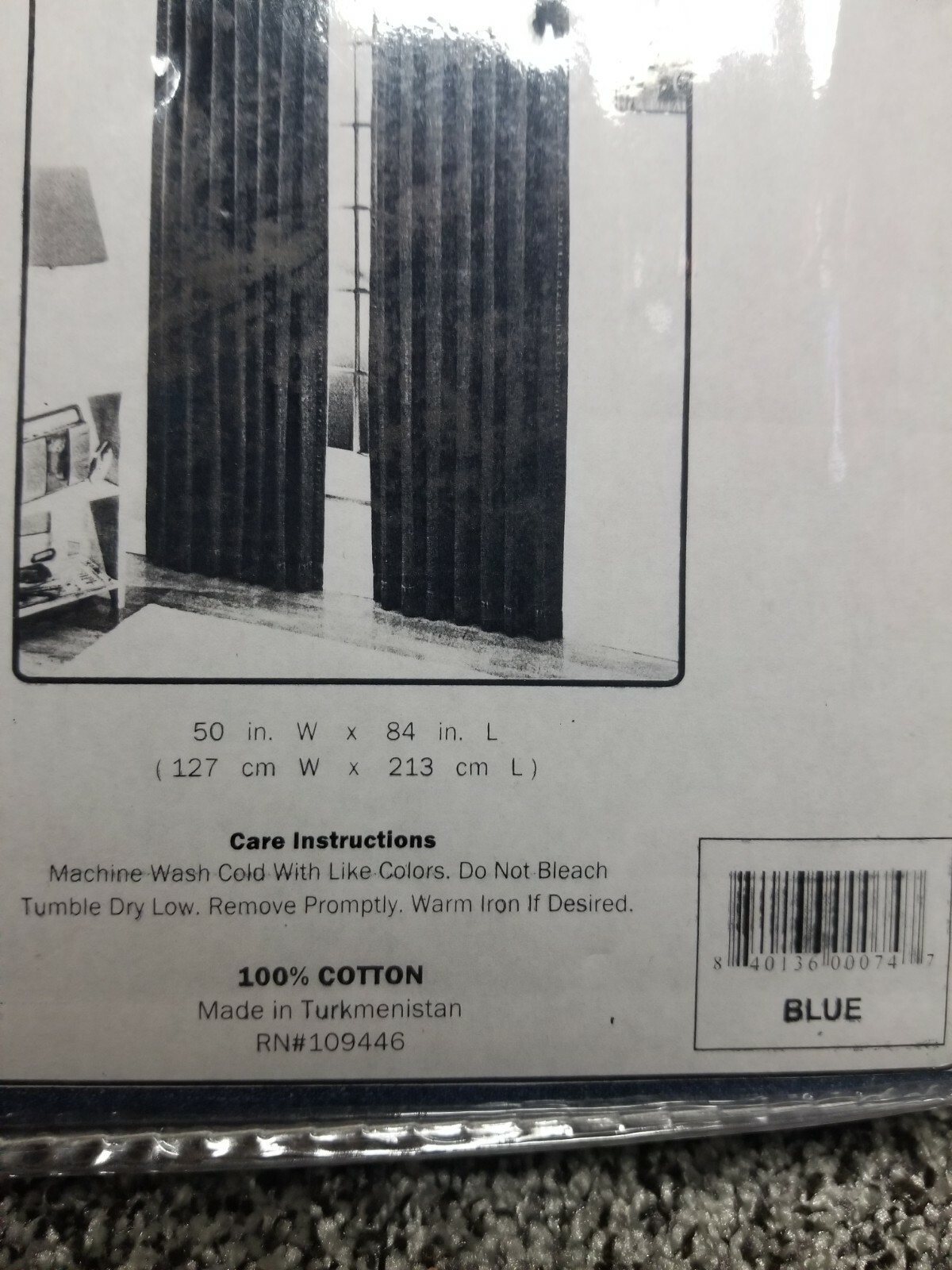 Indigo – Blue Denium Window One Panel (84 Inch x 50) Thick Drape