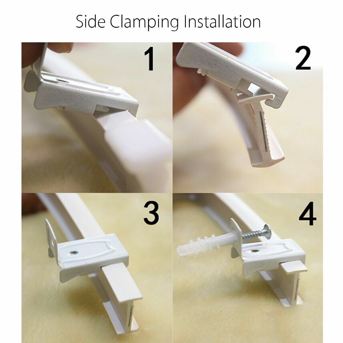 Flexible Cuttable Bendable Curtain Track Rail for Straight Bay Windows Caravan