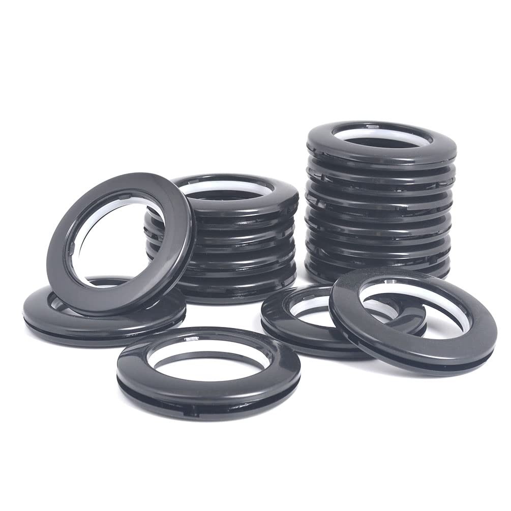 Curtain Grommets 42 Pack Inner Diameter 1-9/16″ (40mm) Plastic – Low Noise