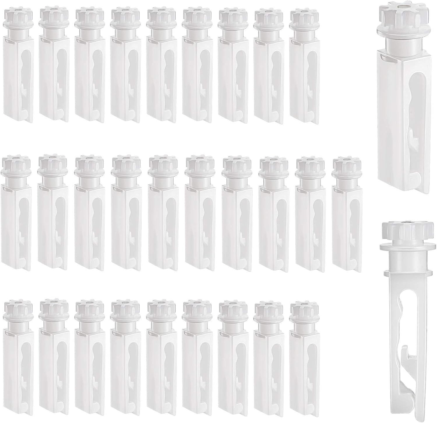 Vertical Blind Replacement Stems 30 White Clips for Window Curtain Accessories