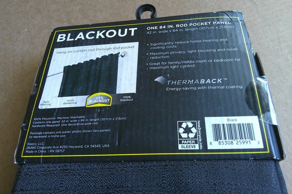 Eclipse Samara Solid Blackout Curtain Panels SET (42″ wide by 84″ long) NEW