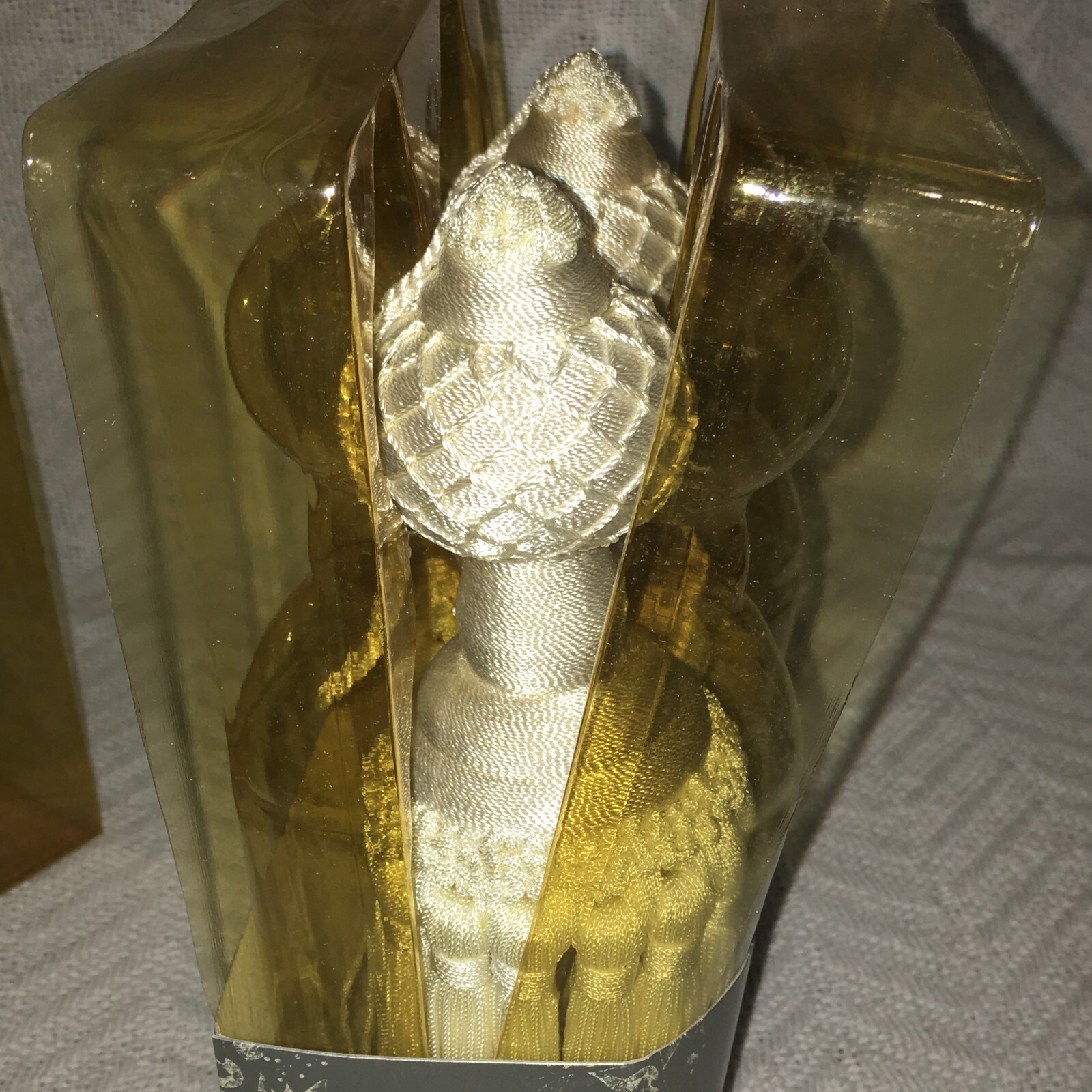 NEW IN BOX IVORY TASSELS BY “SILVER GLAMOUR “ SET OF TWO